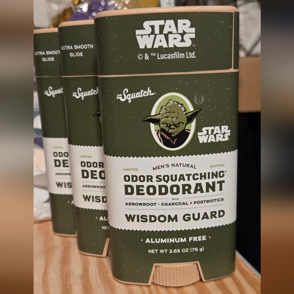 Dr. Squatch x Star Wars Wisdom Guard Deodorant, 3 New Tubes